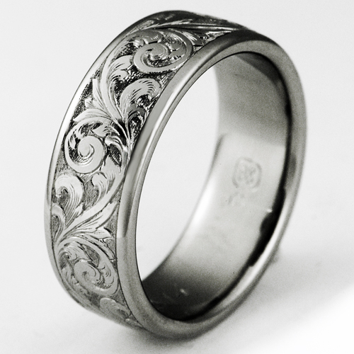 Exeter titanium wedding ring