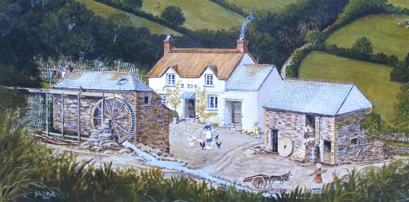 Painting of Tregonwell Mill by John Whale