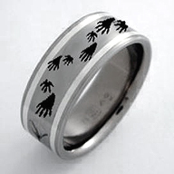 Mock-up of the ring with raccoon tracks