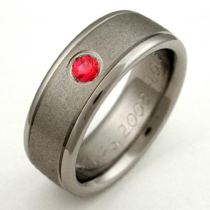 Titanium red 2025 ruby ring