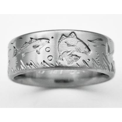 Onyx Catfish Ring Catfish Ring Heavy Silver Catfish Ring Fishing Jewelry  Catfish Jewelry Quality Silver Ring FISH 